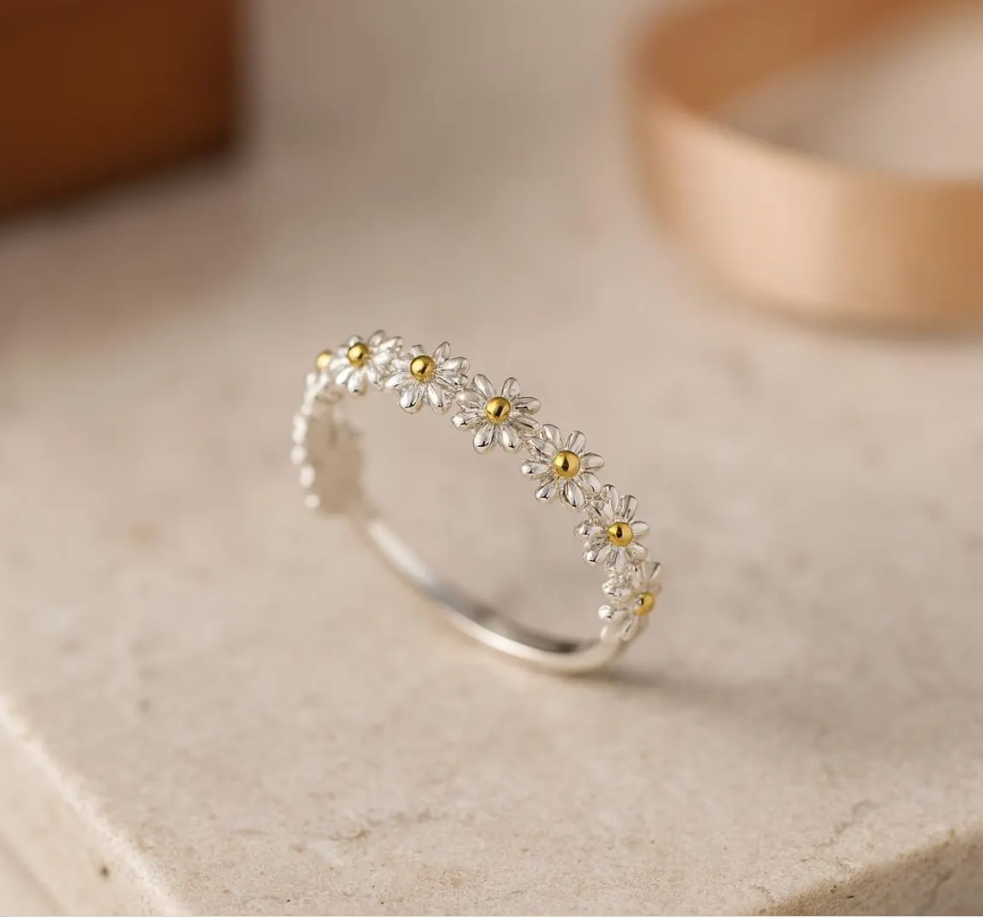 Cottagecore Daisy Flower Ring