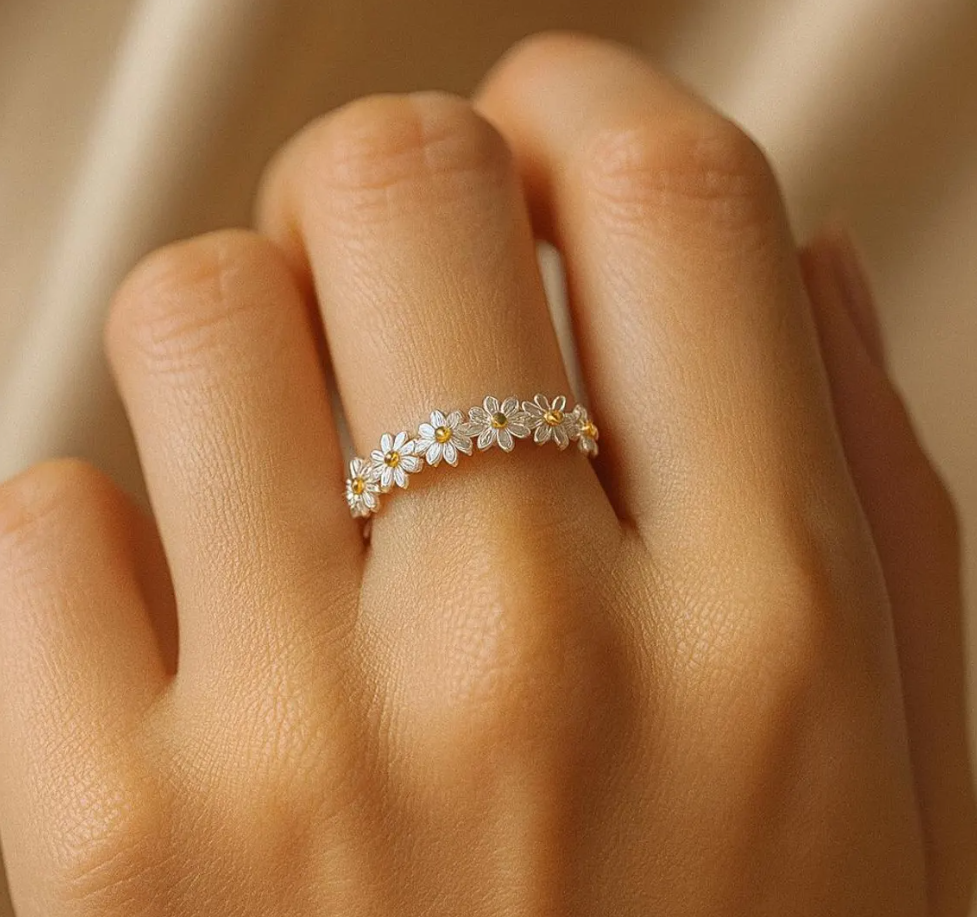 Cottagecore Daisy Flower Ring