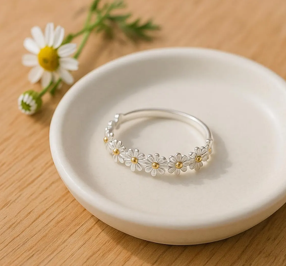 Cottagecore Daisy Flower Ring